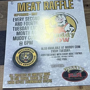 meat raffle poster