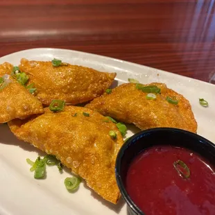 Duck wontons. You get 6 and the sauce is fantastically amazing