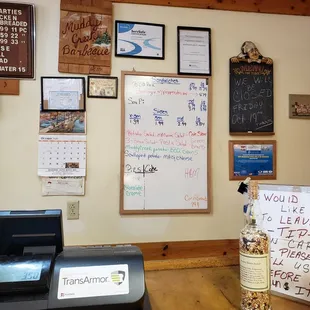 ows the counter and menus