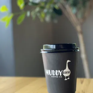 a cup of coffee on a table