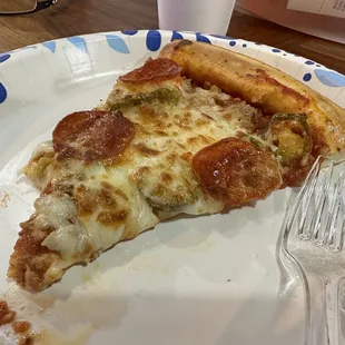 Pepperoni, jalapeño, and Italian sausage