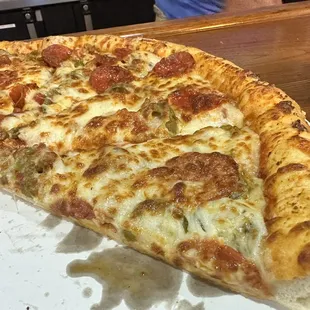 Thick crust pizza