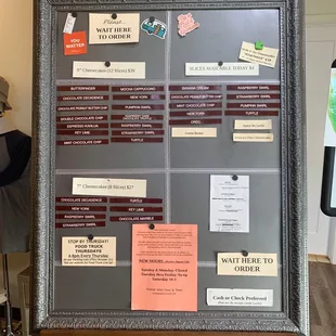 Today's in stock menu 9/17/21