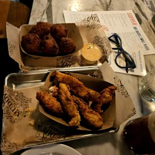 Catfish with hush puppies