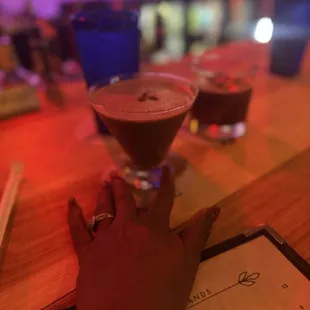 Chocolate Espresso Martini and Espresso Old Fashion