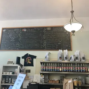 Front food &amp; drink menu.