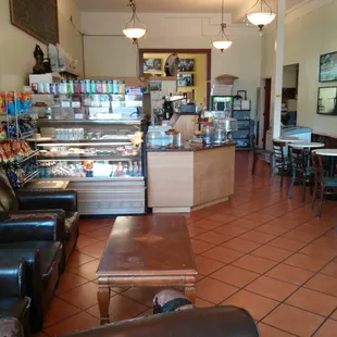 Cafe interior and counter