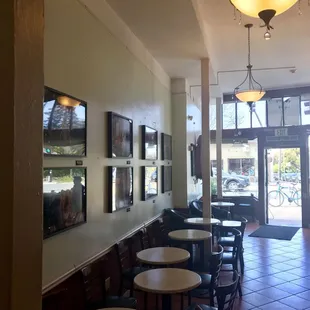 Front of the coffee shop.