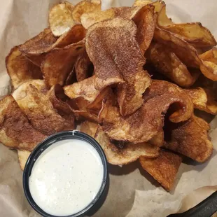 These are homemade chips. Soooo good.
