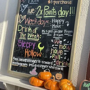 Festive menu Halloween