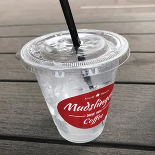 a drink in a plastic cup