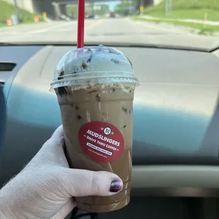 Bonfire, mocha, iced and large