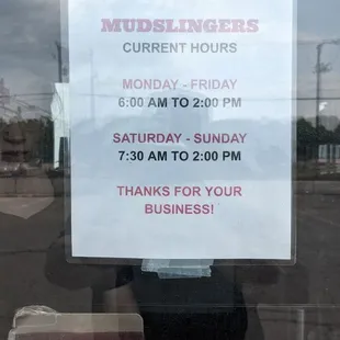 New hours