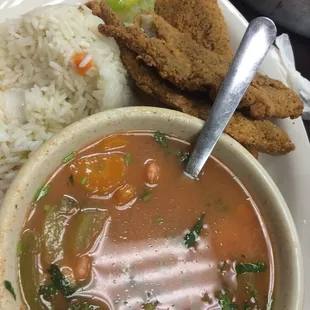 Chicharrón y Caldo de Camarón