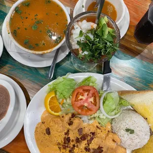 a plate of food on a table