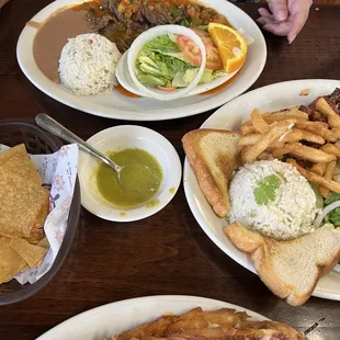 My wife's fajita plate with Diablo sauce! Yessir!!!