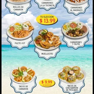 a menu for a mexican restaurant