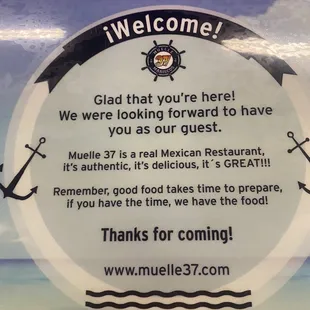 English Menu