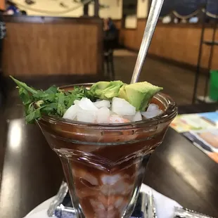 Coctel de camarón.