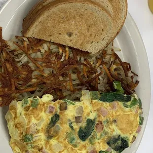 Farmer&apos;s Omelette with Rye Toast