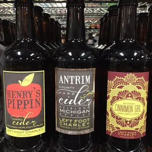 a variety of bottles