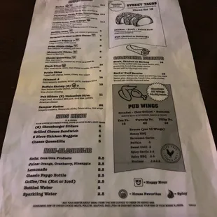 sushi and sashimi, menu