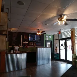 the interior of a coffee shop
