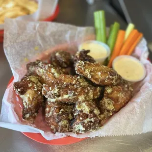 Garlic Parmesan wings