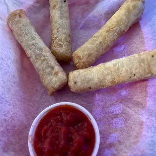Wonton Mozzarella Sticks