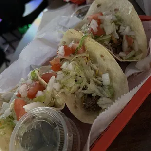 Taco Tuesday ~ 3 Ground Beef Tacos with Salsa &amp; Jalapeños for $6