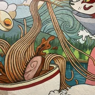 Ramen mural.