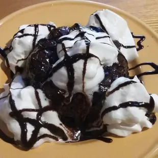 a plate of dessert