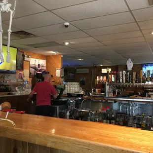 Bar area with fantastic bartender and server!