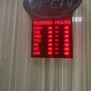 Their real hours everyone!