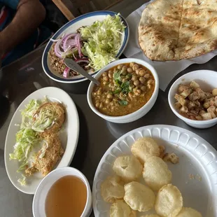a variety of indian food