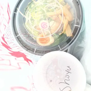 Pork shoyu ramen with to go