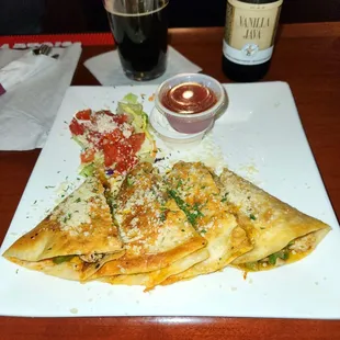 Chicken Quesadilla.  Why Do They Put Parmesan Cheese On This?  It&apos;s Edible.