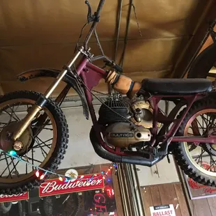 Stuff on the ceiling! And a pool table.