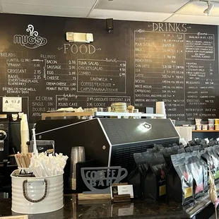 The welcoming area and menu