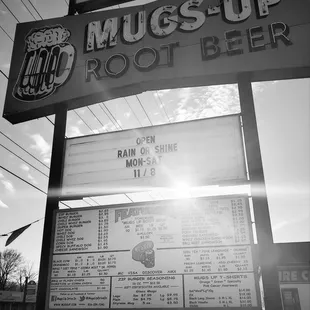 a sign for a coffee shop