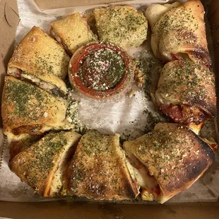 Homemade pepperoni role