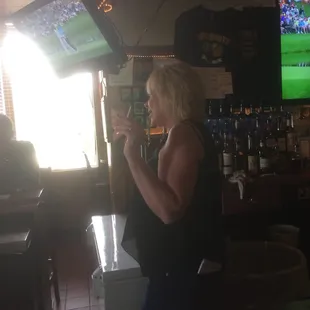 The bartender who is more interested in smoking and talking shit then taking care of customers... Sad