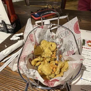 Part of an order of fried pickles!
