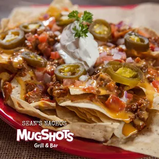 a plate of nachos