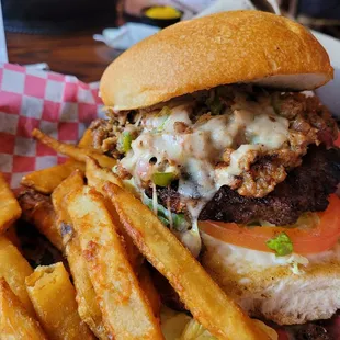 Steak Burger - Like a Philly Cheesesteak on a burger