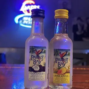 two bottles of alcohol