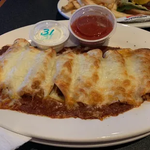 Finger Burritos - Served at a temperature hotter than magma!