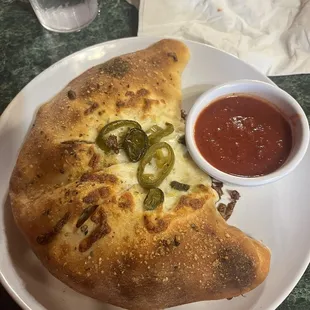 Calzone filled with 4 toppings