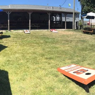 tables and umbrellas