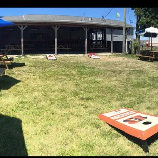 tables and umbrellas